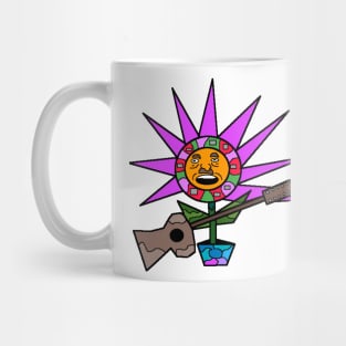 guitar playing flower lover Mug